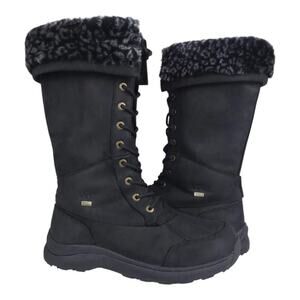 UGG Adirondack III Tall Waterproof Boots Leopard Black Winter Snow Fashion